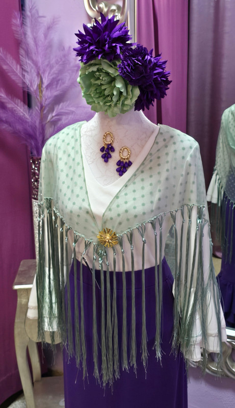 Manton plumeti verde agua