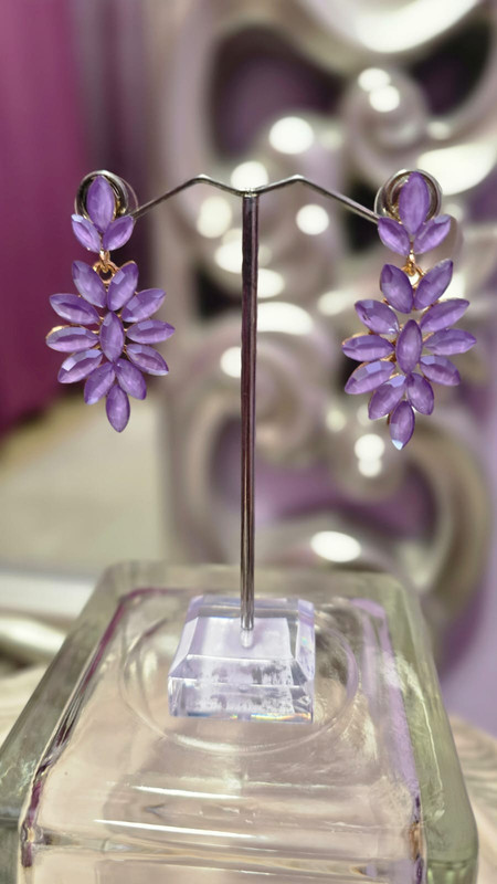 Pendientes Loy malva